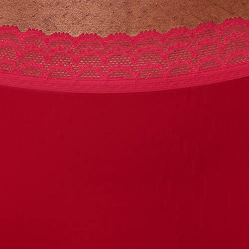 Playtex Culotte Midi Invisible Elegance Pantalones, Rojo (Rouge Héritage 09O), 46 para Mujer