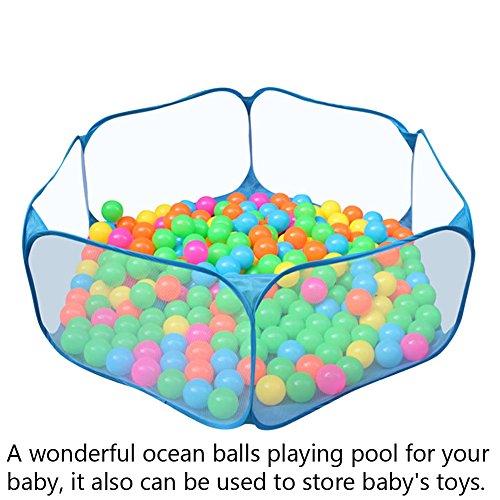 Plegable Ocean Ball Play Carpa Portátil Plegable Almacenamiento Ocean Ball Pit Pool Tienda de Dibujos Animados Bebé Regalo Divertido para Niños Pequeños Jugando al Aire Libre