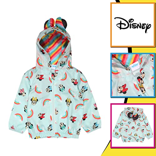 Popgear Disney Minnie Mouse Face AOP Baby Girls Rain Mac Multicoloured Camiseta, Multicolor, 9 Mes Bebé-Niñas