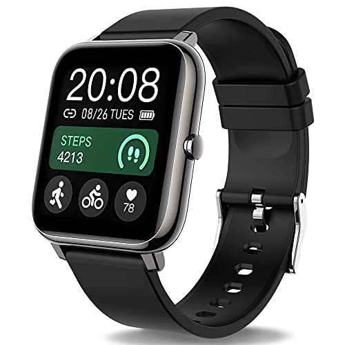 Popglory Reloj Inteligente Mujer, Smartwatch con Oxígeno Sanguíneo Presión Arterial Frecuencia Cardíaca, Pulsera Actividad Impermeable IP67 para Hombre Mujer para Android iOS