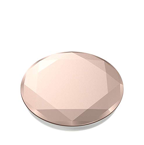 PopSockets PopGrip - Soporte y Agarre para Teléfonos Móviles y Tabletas con un Top Intercambiable - Metallic Diamond Rose Gold