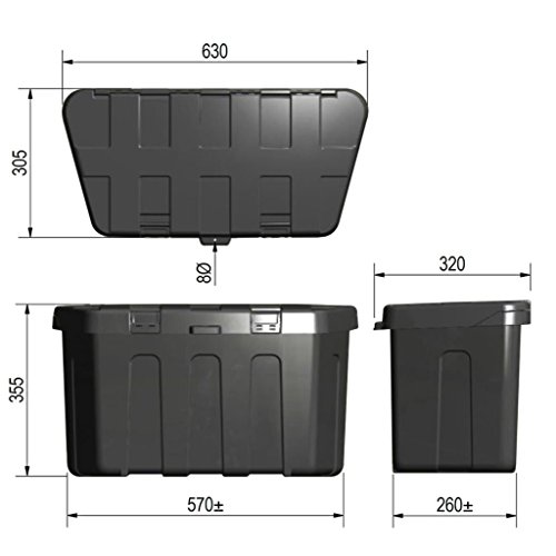 ProPlus 340061 - Caja de Almacenamiento de plástico con Barra de tracción