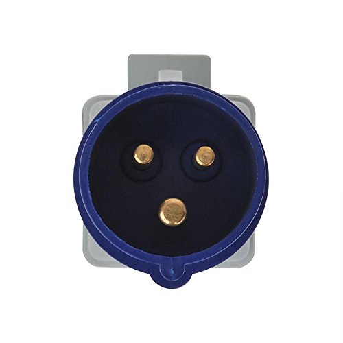 ProPlus 373519 - Adaptador de acoplamiento de clavija IEC industrial macho a toma de corriente schuko hembra