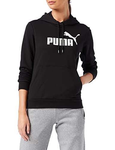 PUMA ESS Logo Hoody TR Sweatshirt, Mujer, Cotton Black, XL