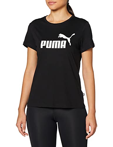 PUMA ESS Logo tee Camiseta, Mujer, Black, M Reloj para Mujer Reset de policarbonato de Color Blanco con Tres Agujas y Fecha