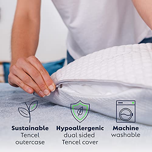 PureComfort - Internet's Most Comfortable & Luxurious Pillow | Cool Gel Infused | Adjustable Loft | Neck & Back Pain Relief | CertiPUR-US Fill | 5Yr Warranty | 100 Night Trial - King