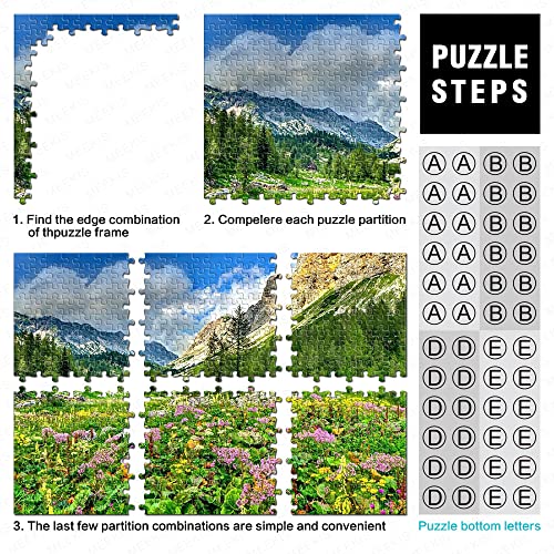 Puzzle 1000 Piezas Alpes Julianos Eslovenia Paisaje Montaña Naturaleza Primavera Rompecabezas de Madera 52x38cm Lady Puzzle Decoración de Halloween