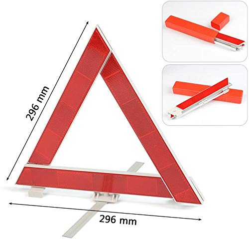 Queta Kit de Emergencia para Coche Kit de Emergencia para automóvil con Triángulo de Advertencia Reflectante. Chaleco reflecante, Martillo de Emergencia Multifuncional, Cuerda de Remolque (13 Pcs)