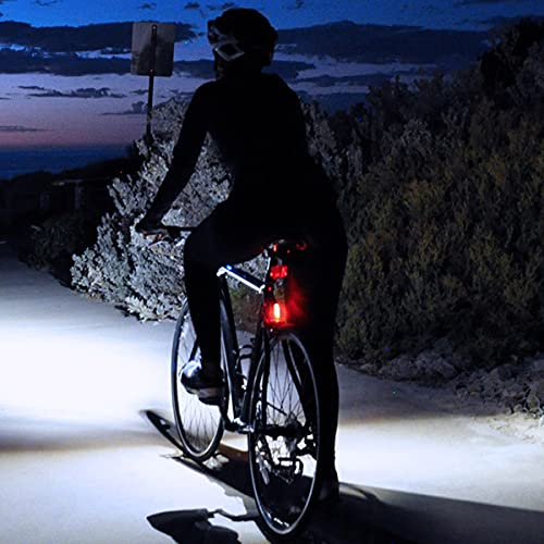 RaMokey Luz Bicicleta, Luces Bicicleta Delantera y Trasera Recargable USB, Luz Bici de Montaña, 4000 mAh luz Bicicleta Delantera, Luces Bicicleta Linterna Bicicleta con Soporte para Teléfono