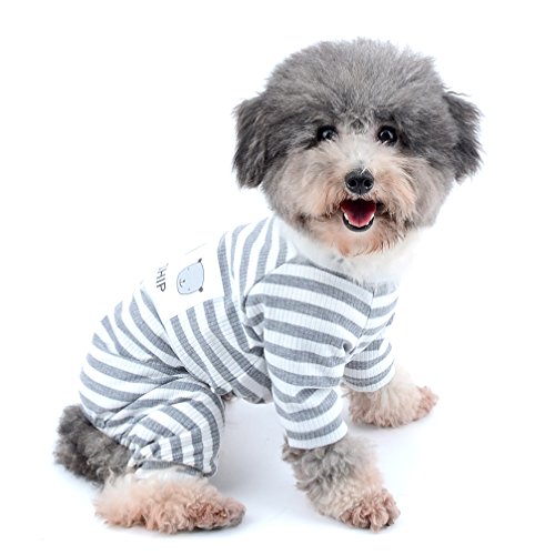 Ranphy Pijama de algodón para Perros pequeños, para Invierno, cómodo, para Mascotas, Ropa de Cachorro, Ropa de Gato, Ropa de Perro, Pijama, Camisa Yorkie, Mono para niños, para Verano, otoño
