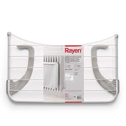 Rayen | Tendedero para radiadores y Balcones | Tendedero para pequeñas coladas | Superficie de Secado de 4 m | para Interior y Exterior | 54,5 x 35 x 13,5 cm