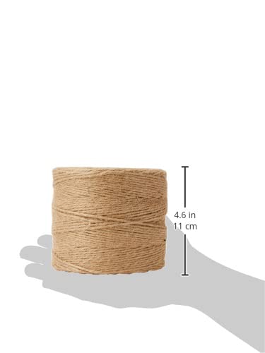 Rayher 4200331 Cuerda yute color natural, 3 cabos, 3.5 mm diámetro, 280 m. Cordel yute resistente