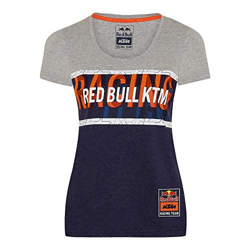 Red Bull KTM Letra Camiseta, Gris Mujeres XX-Small Top, KTM Factory Racing Original Ropa & Accesorios