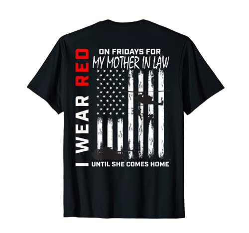 Red Friday Veteranos De Madre En La Ley Recuerdan Desplegar Bandera De Estados Unidos Camiseta