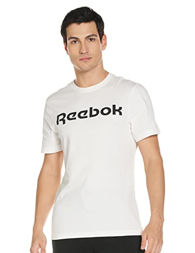 Reebok GS Linear Read tee Camiseta, Hombre, Blanco, XL