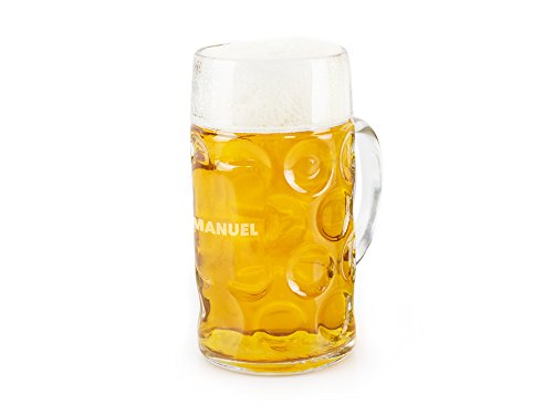 Regalo Original Jarra de Cerveza grabada Gigante de Vidrio de Hofbräuhaus 1 litro
