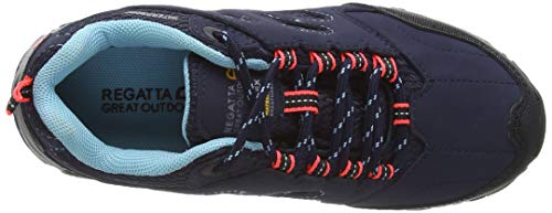 Regatta Holcombe Iep Low' Waterproof Eva Footbed Rubber Outsole Walking Shoes, Zapatillas para Caminar Unisex Niños, Armada Coral Ardiente, 32 EU