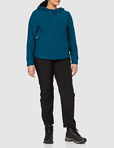 Regatta Kizmit II 2 Colour Broken Stripe Fleece Cotton Drawcord 2 Lower Pockets Sweater, Womens, Ocean Depths, 36