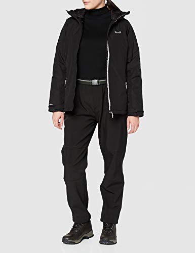 Regatta Voltera Protect Chaqueta calefactable, impermeable, con capucha y costuras selladas Jackets Waterproof Insulated, Mujer, Black, 18