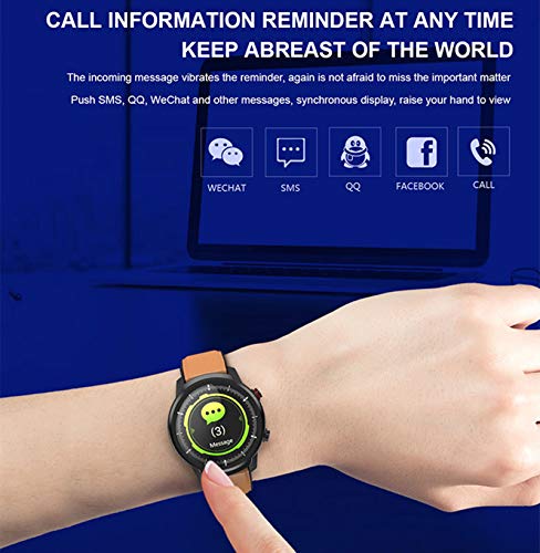 Reloj Inteligente Hombre, Smartwatch de Pantalla Táctil Ccompleta Impermeable IP68, Pulsera de Actividad Inteligente con 9 Deportes, Pulsómetro,Sueño,GPS,Caloría,4 Correas, iOS y Android