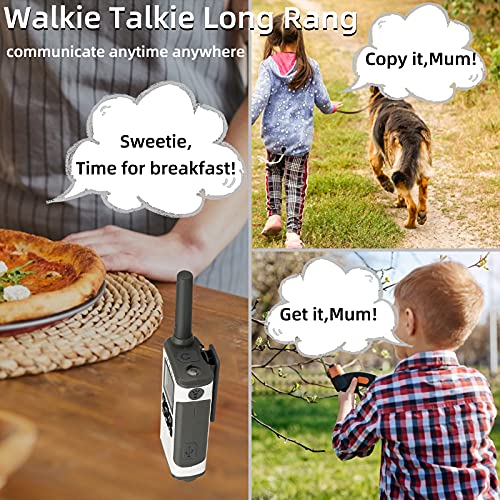 Retevis RT45 Walkie Talkie, Profesional Licencia Libre 16CH walkie talkie,Recargable USB PMR446 VOX LED Linterna Walkie Talkie Set para Escuela Familia Hotel Almacén (4 Piezas)