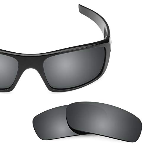 Revant Lentes de Repuesto Compatibles con Gafas de Sol Oakley Crankshaft, Polarizados, Negro Cromado MirrorShield
