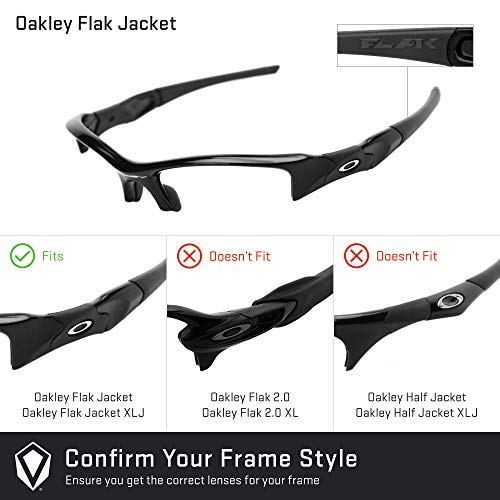 Revant Lentes de Repuesto Compatibles con Gafas de Sol Oakley Flak Jacket, Polarizados, Negro Furtivo