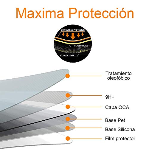 REY Protector de Pantalla para Garmin Edge 530-830, Cristal Vidrio Templado Premium