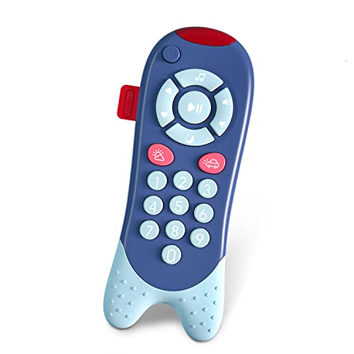 Richgv Control Remoto Bebe, Juguete de teléfono Musical, Juguetes para bebés con Luces de Flash, Sonidos y Canciones(Azul)