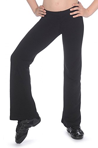 Roch Valley Ctjazz - Pantalones de Jazz para Mujer (algodón/Licra), Mujer, CTJAZZB3A, Negro, Años 11-13