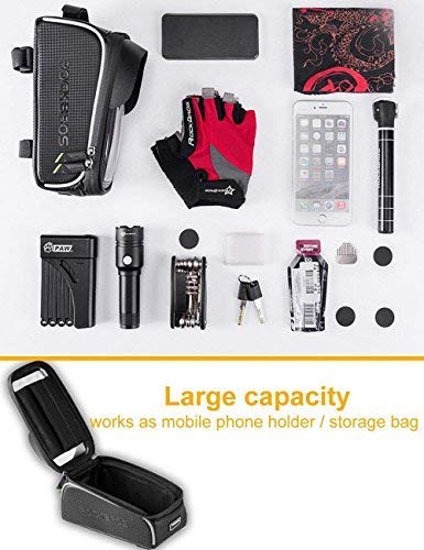 ROCKBROS Bolsa de Cuadro de Bicicleta MTB Montaña Carretera con Pantalla Táctil para Teléfono Móvil 6,5 Pulgadas para iPhone 11 XS MAX XR