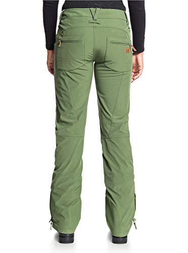 Roxy Rising High-Pantalón Shell para Nieve para Mujer, Bronze Green, S
