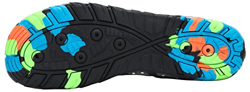SAGUARO Escarpines Zapatos de Agua Calzado Playa Zapatillas Deportes Acuáticos para Buceo Snorkel Surf Natación Piscina Vela Mares Rocas Río para Hombre Mujer (Verde,43 EU)
