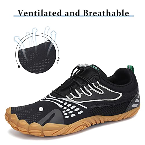 SAGUARO Zapatillas Minimalistas Hombre Zapatillas de Barefoot Mujer Zapatillas de Trail Running Antideslizante Escarpines de Agua Stil: D Gris Gr.44