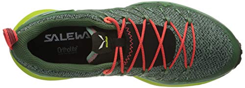 Salewa WS Dropline, Zapatillas de Trail Running Mujer, Verde (Feld Green/Fluo Coral), 40.5 EU