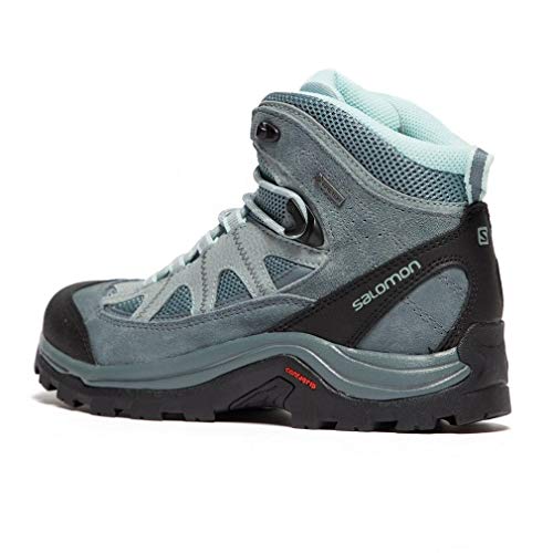 Salomon Authentic Gore-Tex (impermeable) Mujer Zapatos de trekking, Gris (Lead/Stormy Weather/Eggshell Blue), 41 ⅓ EU