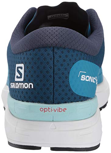 SALOMON Shoes Sonic, Zapatillas de Running Hombre, Multicolor (Fjord Blue/White/Poseidon), 42 2/3 EU