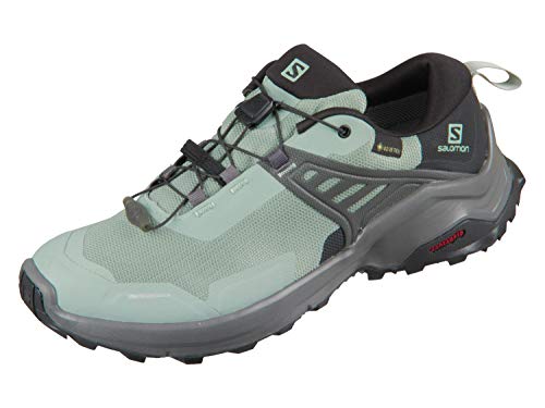 SALOMON Shoes X Raise GTX, Zapatillas de Trekking Mujer, Multicolor (Green Milieu/Black/Magnet), 44 EU