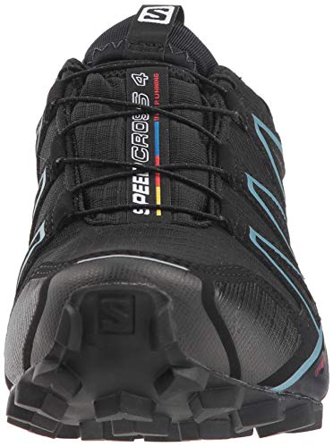 Salomon Speedcross 4 Gore-Tex, Zapatos de Trail Running Mujer, Black/Black/Metallic Bubble Blue, 37 1/3 EU