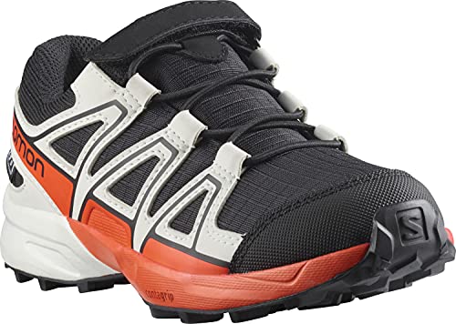 Salomon Speedcross Climasalomon Waterproof (impermeable) Kids unisex-niños Zapatos de trail running, Negro (Black/Lunar Rock/Cherry Tomato), 26 EU