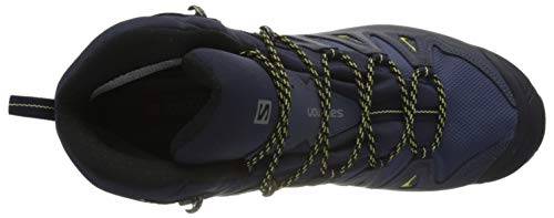 Salomon X Ultra 3 Mid Gore-Tex (impermeable) Mujer Zapatos de trekking, Azul (Crown Blue/Evening Blue/Sunny Lime), 38 EU