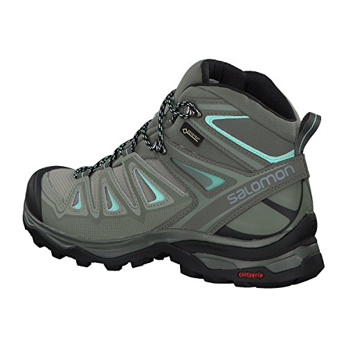 Salomon X Ultra 3 Mid Gore-Tex (impermeable) Mujer Zapatos de trekking, Gris (Shadow/Castor Gray/Beach Glass), 39 ⅓ EU