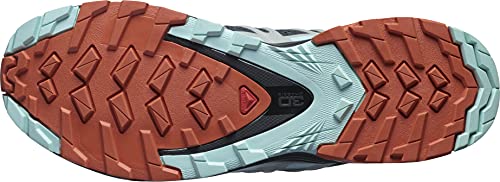 Salomon XA Pro 3D V8 Mujer Zapatos de trail running, Negro (Ebony/Yucca/Mec Orange), 38 2/3 EU