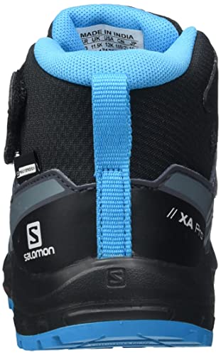 Salomon XA Pro V8 Mid Climasalomon Waterproof (impermeable) unisex-niños Zapatos de trail running, Negro (Black/Monument/Hawaiian Ocean), 34 EU