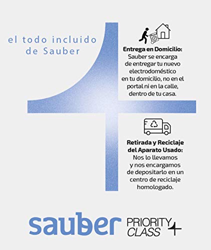 Sauber - Frigorífico Dos Puertas SERIE 5-177I Tecnología NOFROST - Eficiencia energética: A+ - 177x70cm - Acero inoxidable