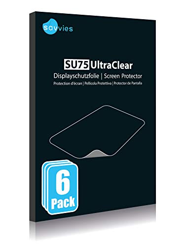 savvies Protector Pantalla Compatible con Garmin eTrex Touch 25 (6 Unidades) Película Ultra Transparente