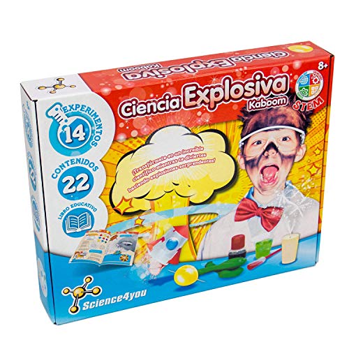 Science4you-5600983608658 Ciencia Explosiva Kaboom para Niños +8 Años, Multicolor (5600983608658)