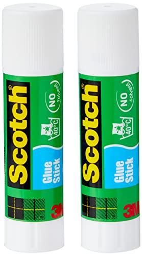 Scotch 6242C - Barra adhesiva de 21 g, transparente, pack de 2