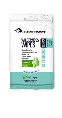 Sea to Summit Wilderness Compact-Packet of 12 Wipes Accesorios Escalada, Adultos Unisex, White, Talla Única