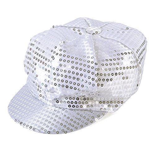 Sequin Cap 70's style Silver (disfraz)